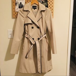 Express cotton blend trench coat xs